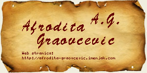 Afrodita Graovčević vizit kartica